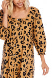 Tan Leopard Atlanta Swing Dress