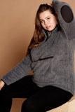 Solid Fleece Zip-Up Mock Collar Pullover