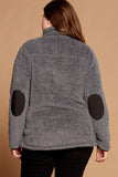 Solid Fleece Zip-Up Mock Collar Pullover