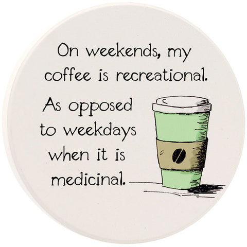 On Weekends My Coffee Car Coaster