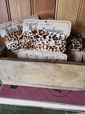 Velvet Bandeau Brown Leopard