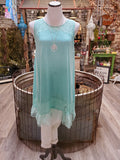 Mint Sleeveless Lace Tunic/Dress