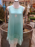 Mint Sleeveless Lace Tunic/Dress