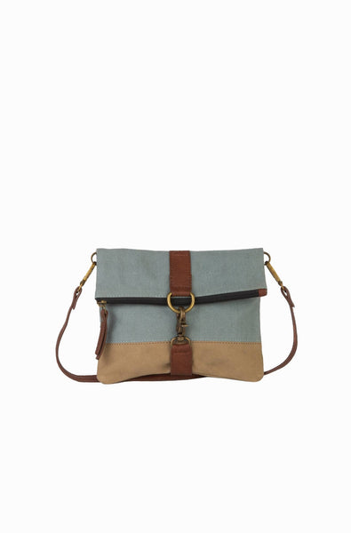 Finley Up-Cycled Canvas Fold-Over Convertible Cross-body