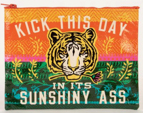 Kick This Day In Its Sunshiny Ass Zipper Pouch