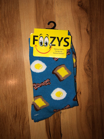Bacon and Egg Socks (Blue)