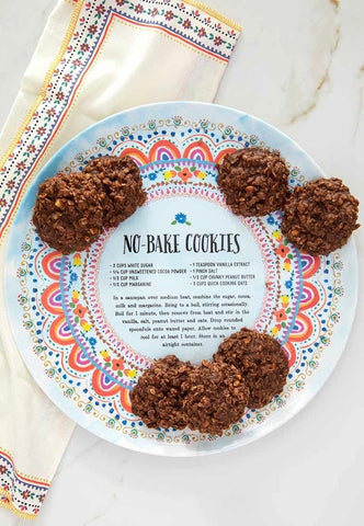 No Bake Cookie Recipe Melamine Plate
