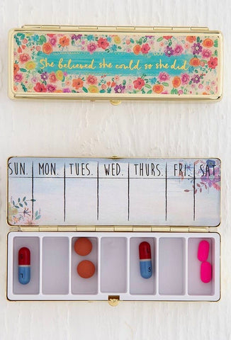 Believed She Could So She Did Daily Pill Box