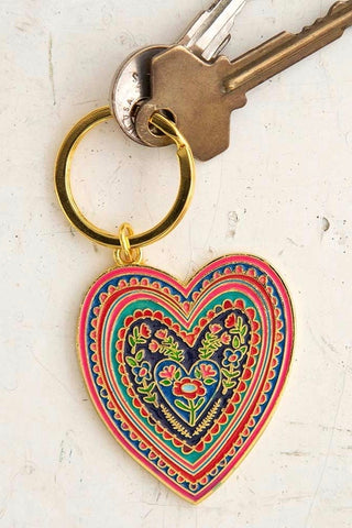 Heart Enamel Keychain