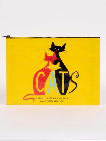 Cats. Slightly Obsessed With Them. (Don't Worry About It) Jumbo Pouch