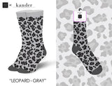 Leopard Gray - Kander - Womens Crew Straight