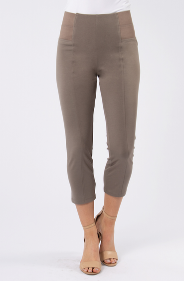 Cropped Pant- Taupe